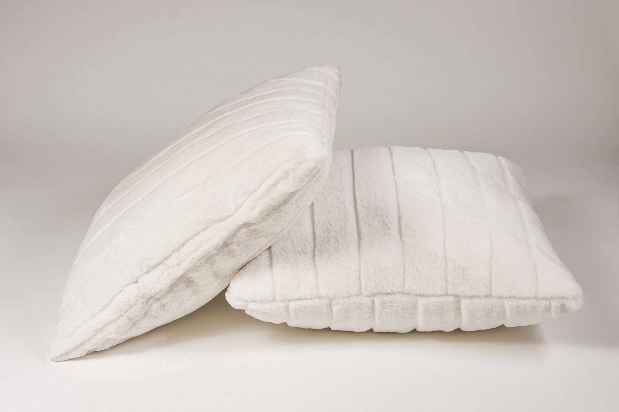 18" x 18" x 5" Off-White, Faux Fur - Pillow 2-Pack