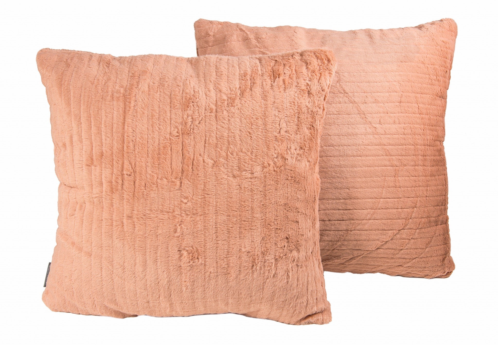 18" x 18" x 5" Rose, Faux Fur - Pillow 2-Pack