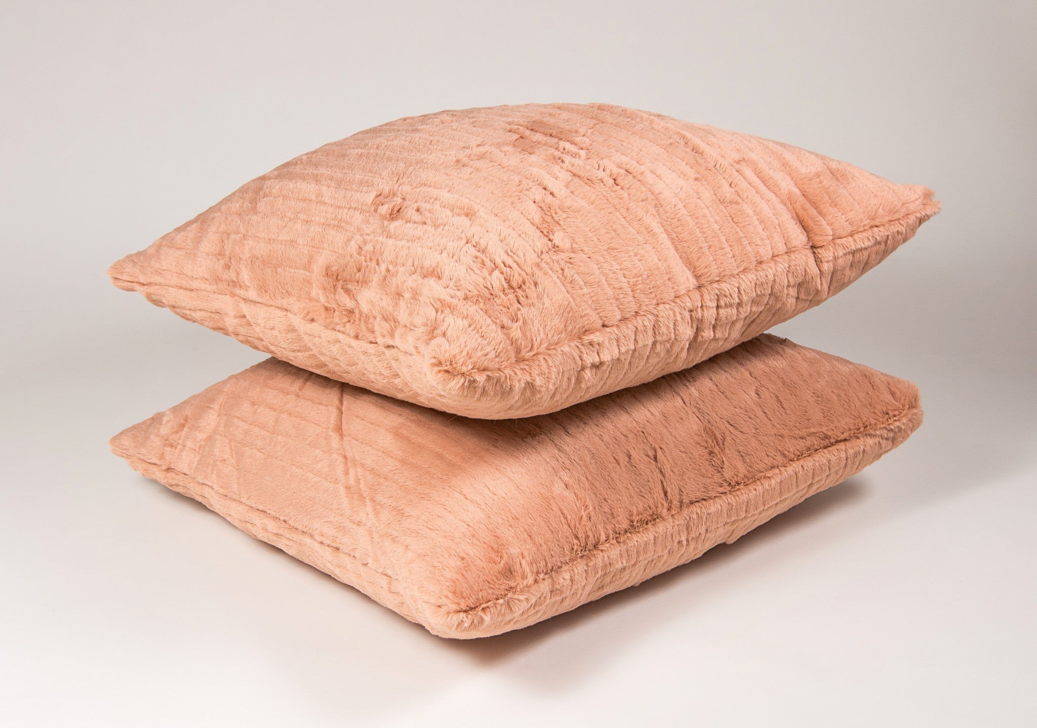 18" x 18" x 5" Rose, Faux Fur - Pillow 2-Pack