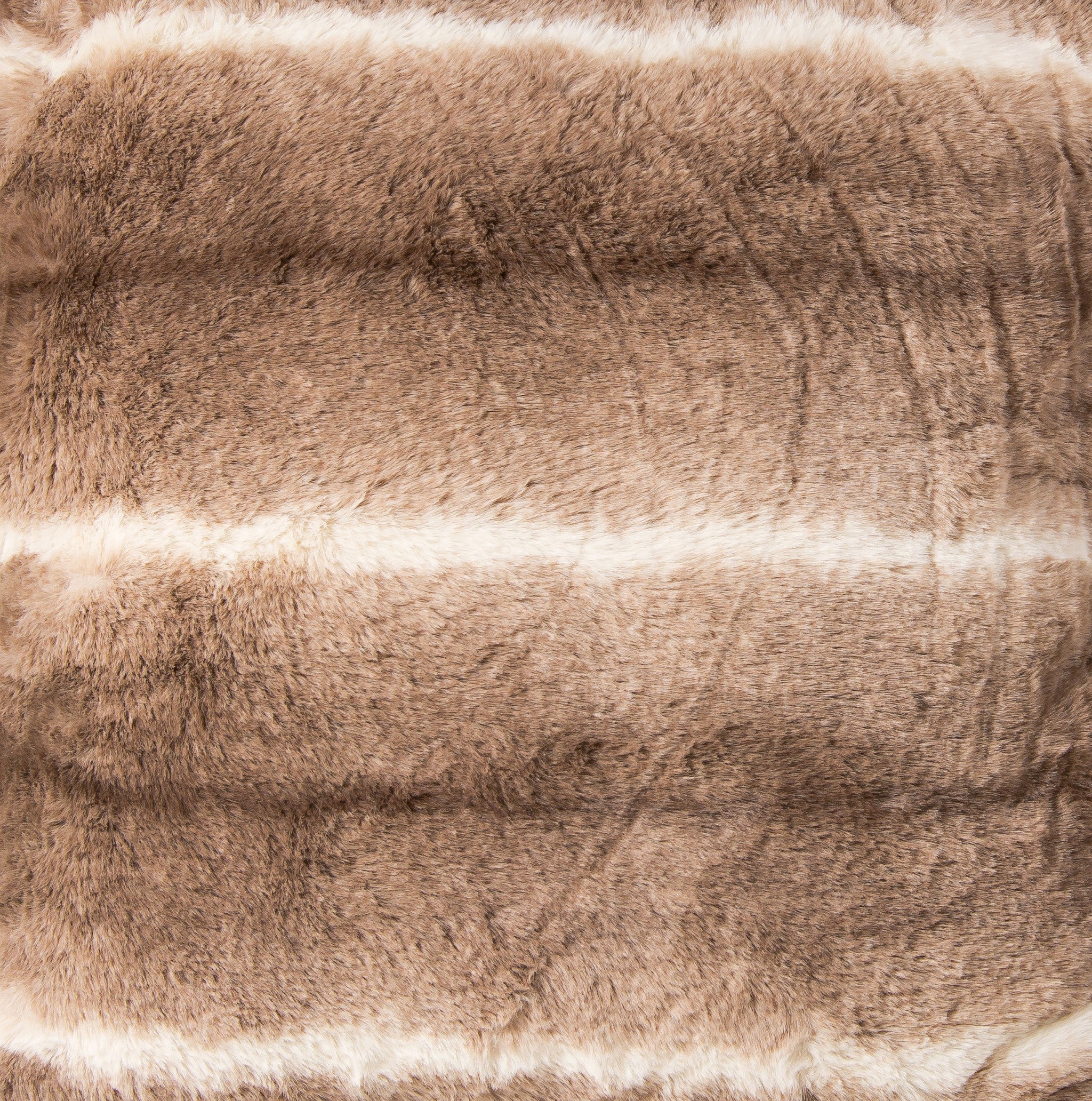 18" x 18" x 5" Taupe, Faux Fur - Pillow 2-Pack
