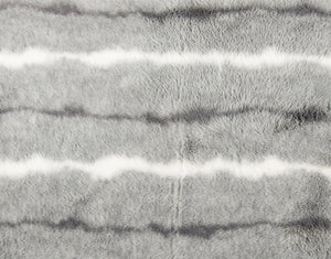 50" x 70" x 2" Grey/White, Faux Fur - Throw