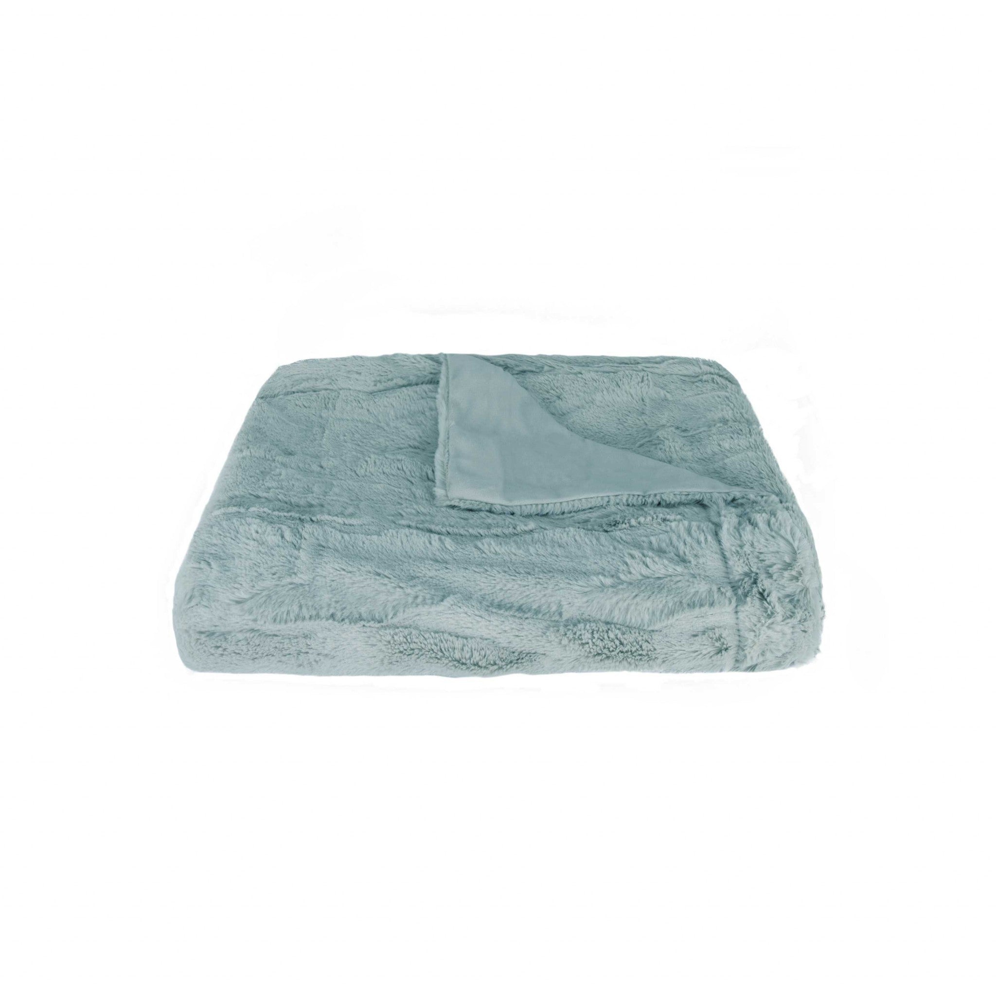 50" x 70" x 2" Seagrass, Faux Fur - Throw