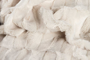 50" x 70" x 2" Tan, Faux Fur - Throw