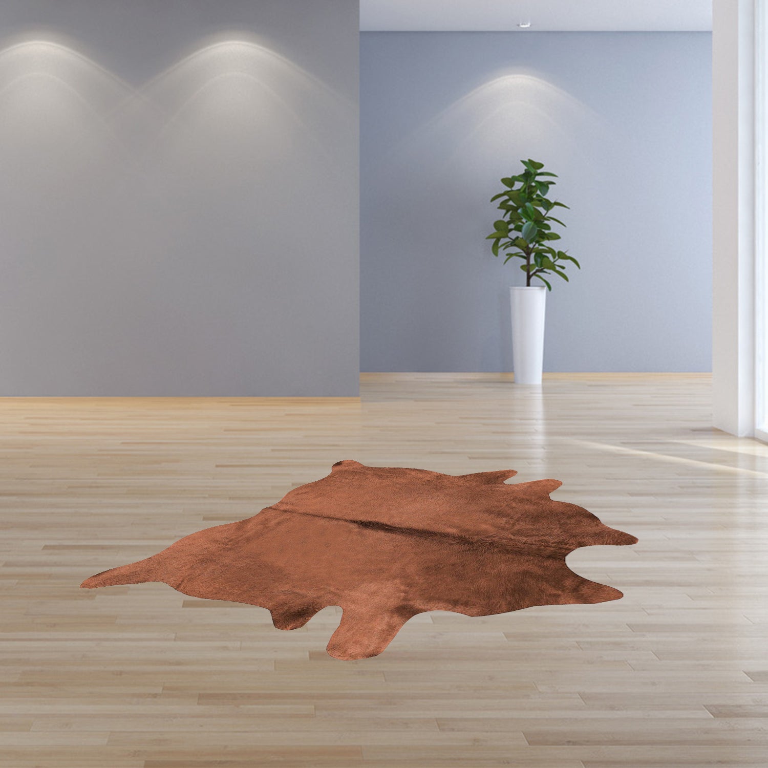 72" x 84" Brown Cowhide  Rug