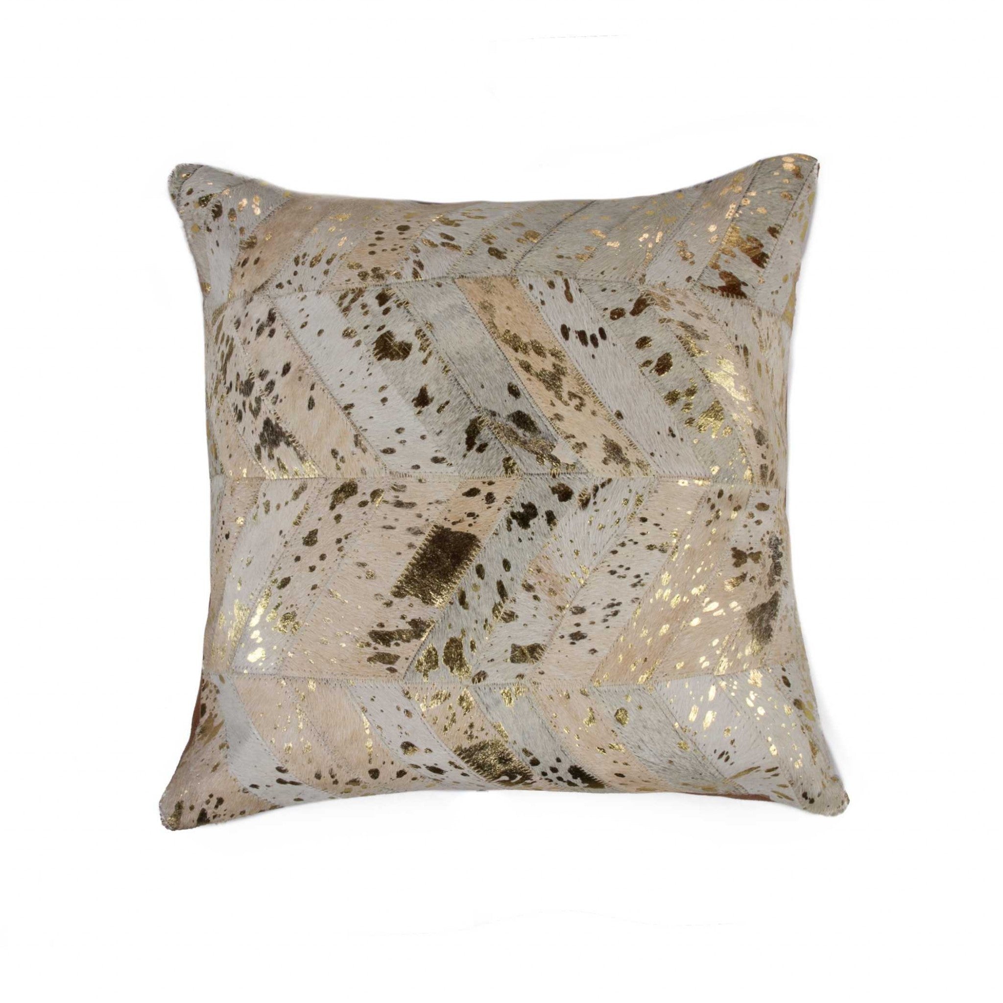 18" x 18" x 5" - Natural & Gold - Pillow