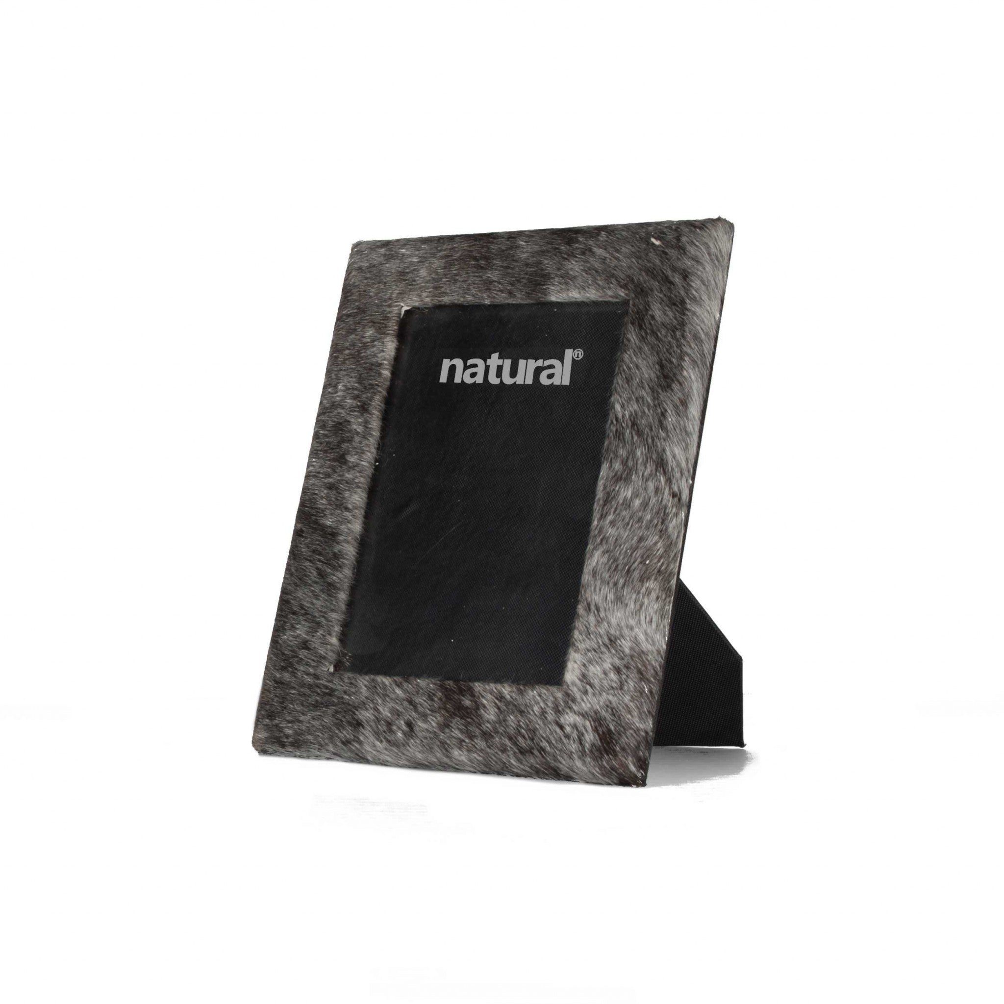 7" x 9" Grey, Cowhide - 4" x 6" Picture Frame