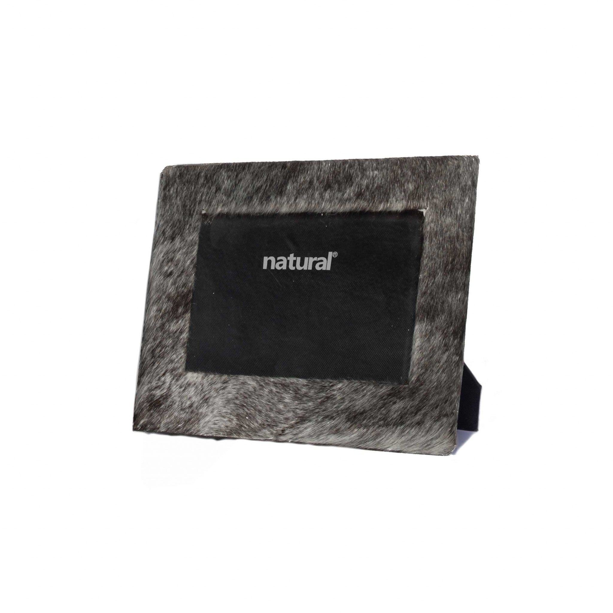 7" x 9" Grey, Cowhide - 4" x 6" Picture Frame