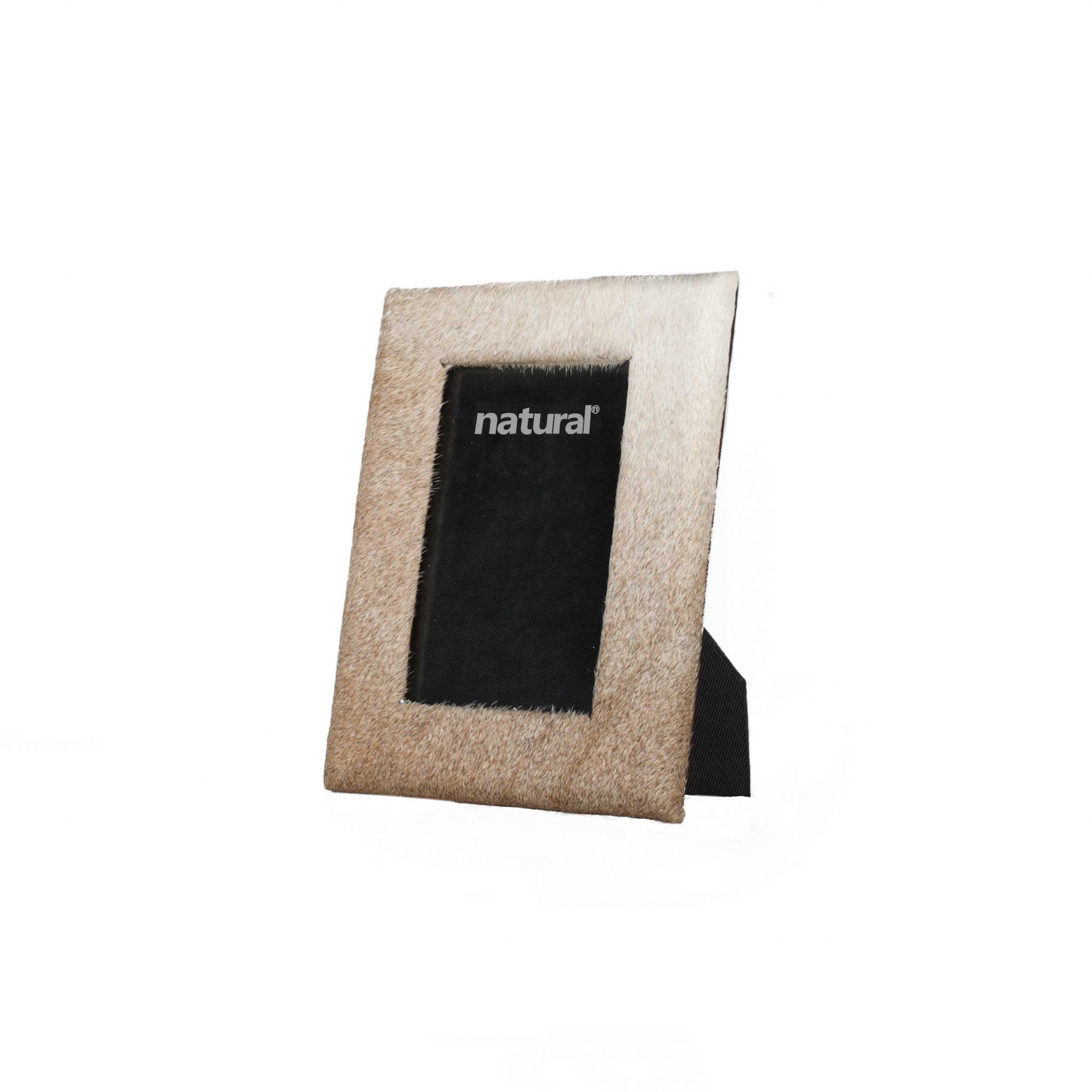 7" x 9" Natural, Cowhide - 4" x 6" Picture Frame
