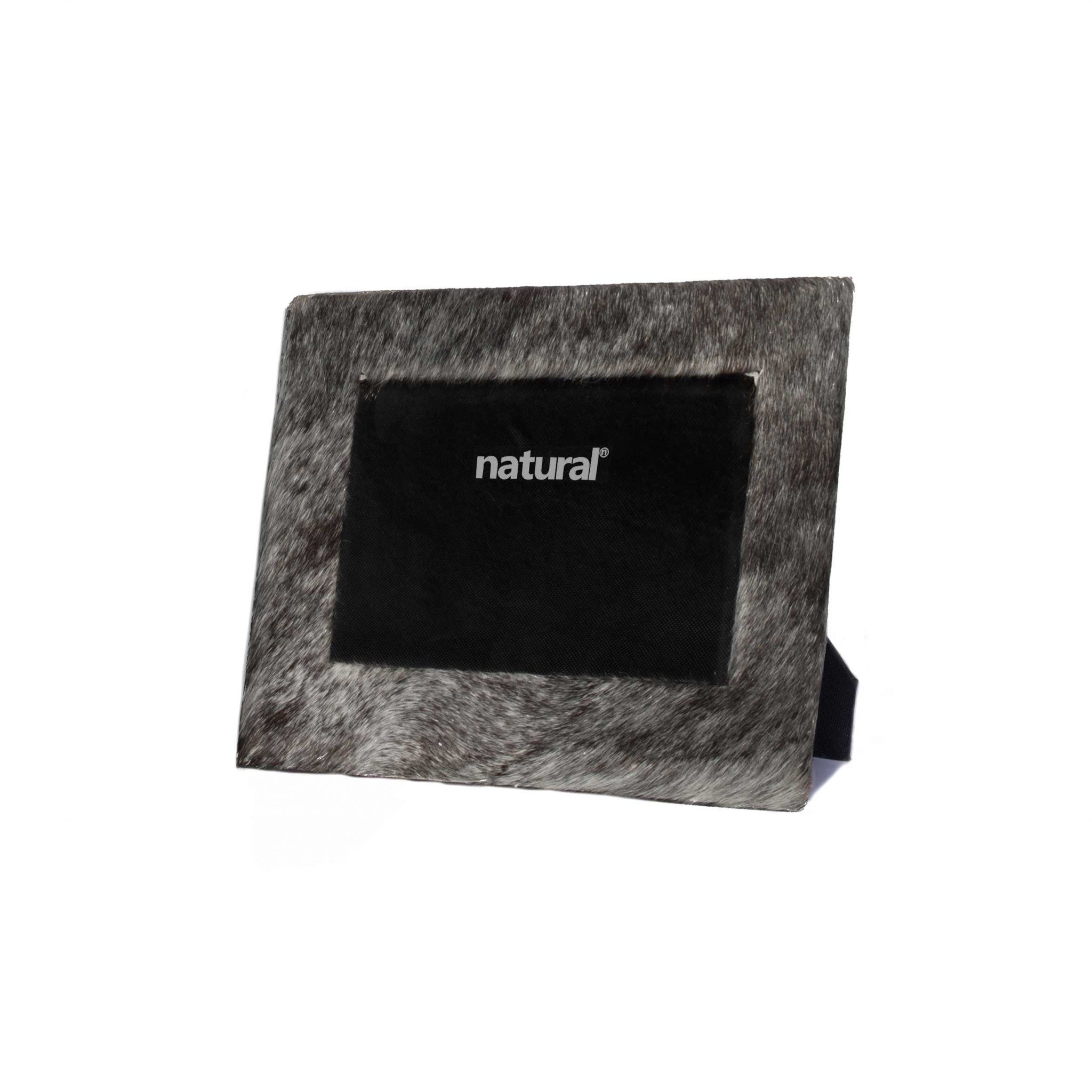8" x 10" Grey,  Cowhide - 5" x 7" Picture Frame