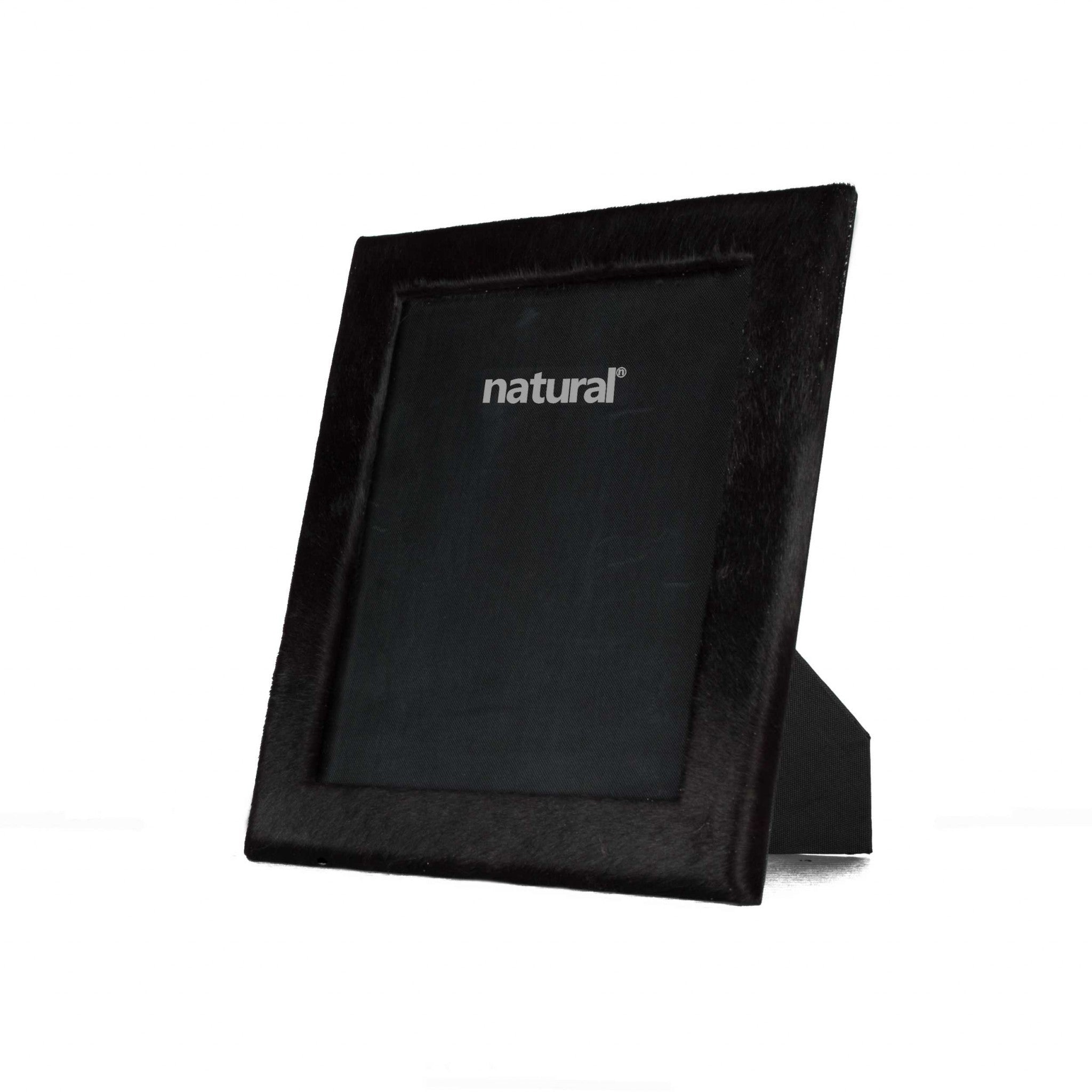 11" x 13" Black, Cowhide - 8" x 10" Picture Frame