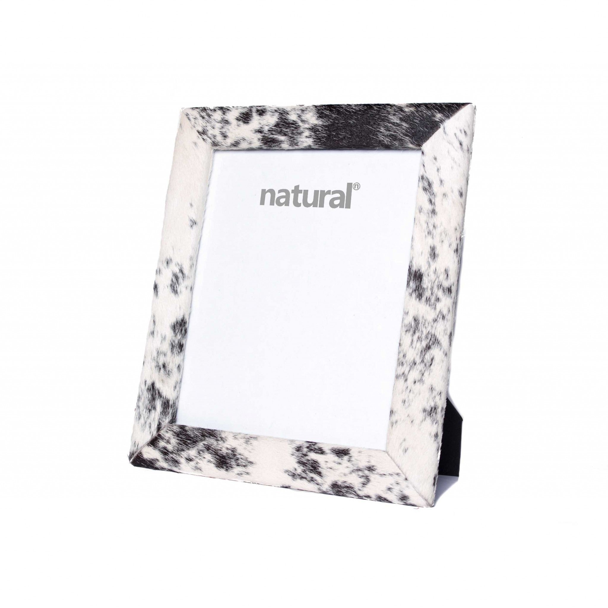 11" x 13" Black/White, Cowhide - 8" x 10" Picture Frame