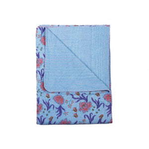 50" x 70" Multicolored, Kantha Cotton - Throw