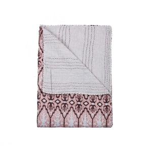 50" x 70" Multicolored, Kantha Cotton - Throw