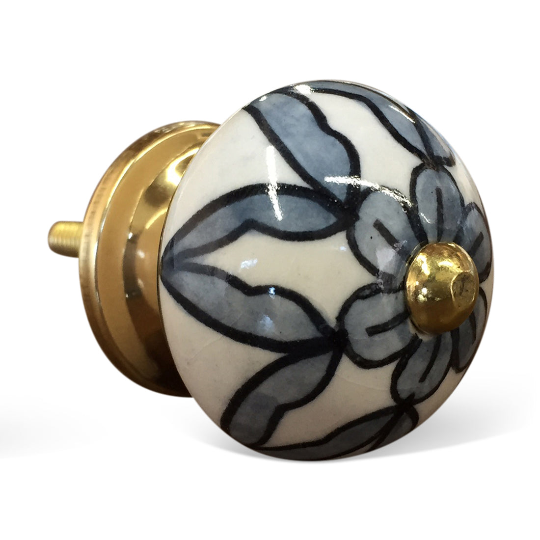 1.5" x 1.5" x 1.5" White, Blue and Black - Knobs 12-Pack