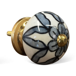 1.5" x 1.5" x 1.5" White, Blue and Black - Knobs 12-Pack