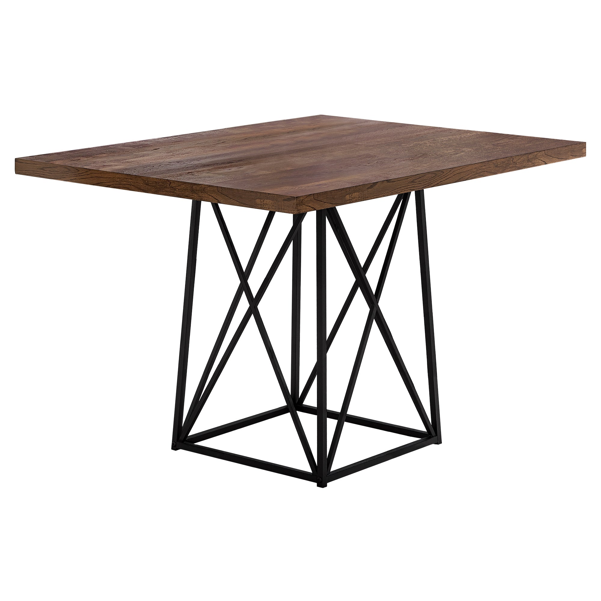 36" x 48" 31" BrownwithBlack  Reclaimed Wood  Particle Board and Metal  Dining Table