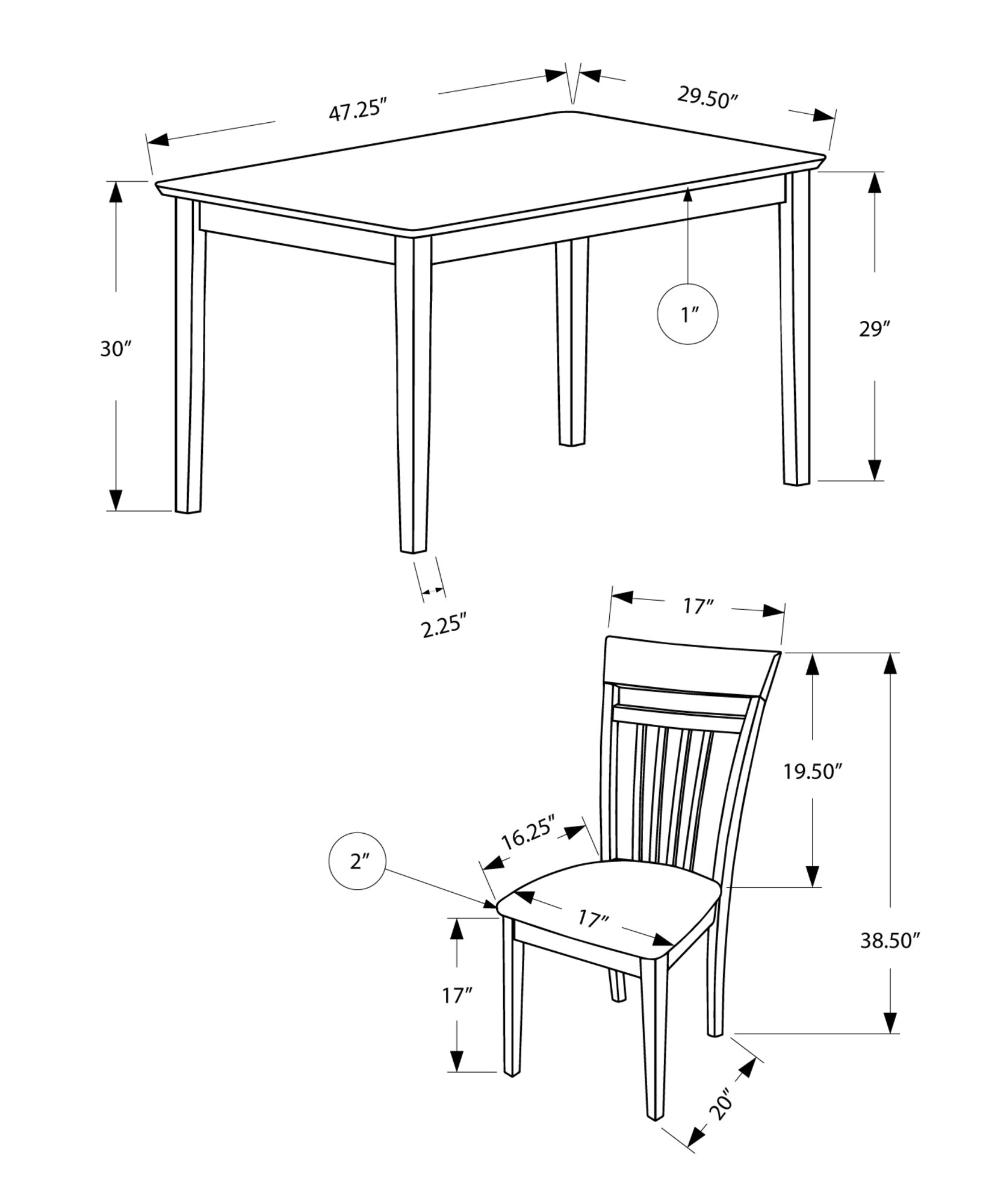 69.5" x 81.25" x 107" Walnut Beige Solid Wood Foam Veneer Microfiber  5pcs Dining Set