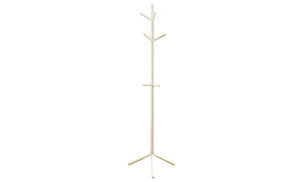 16.25" x 16.25" x 69" White Solid Wood  Coat Rack