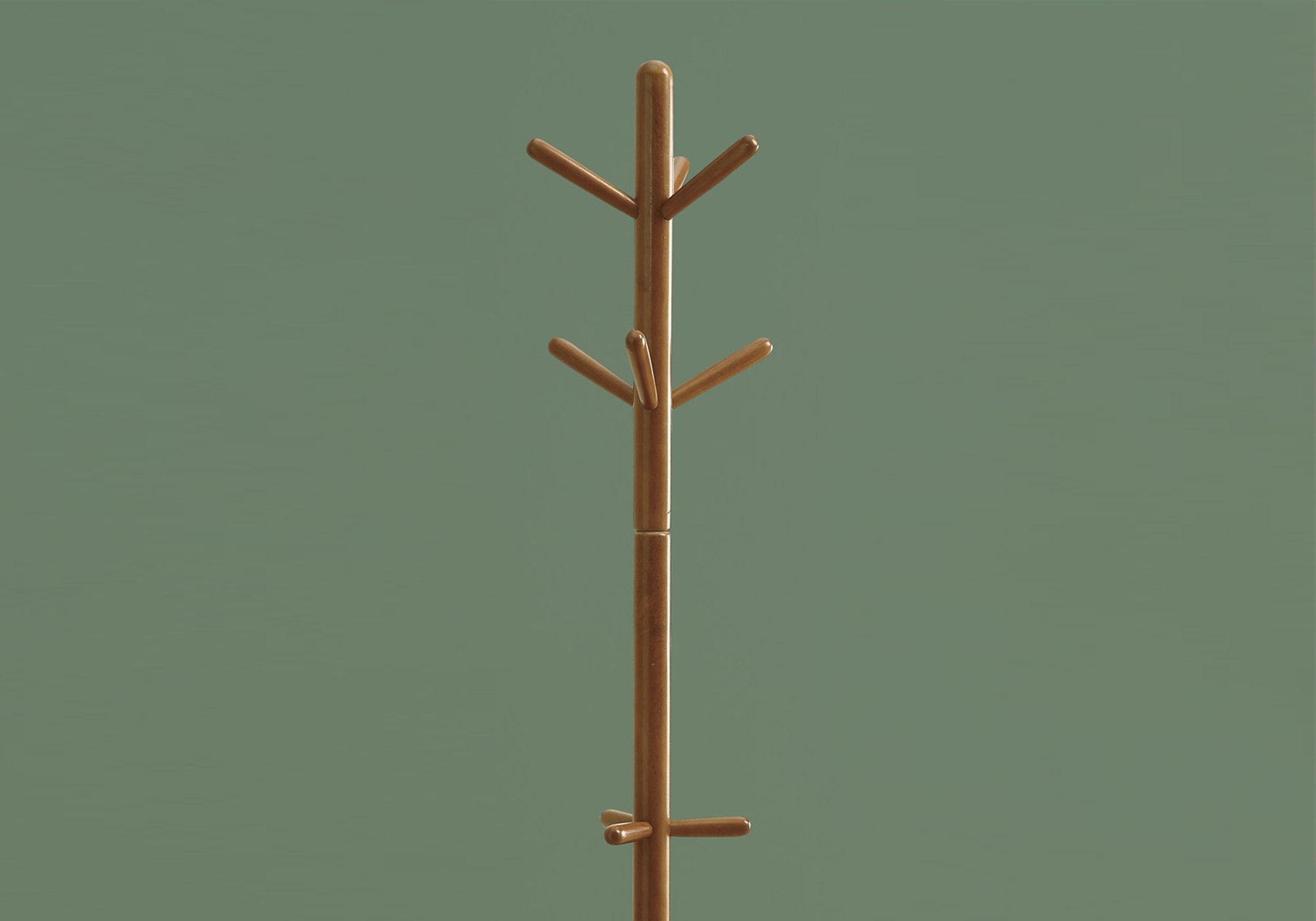 16.25" x 16.25" x 69" Oak Solid Wood  Coat Rack