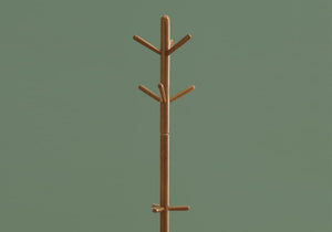 16.25" x 16.25" x 69" Oak Solid Wood  Coat Rack