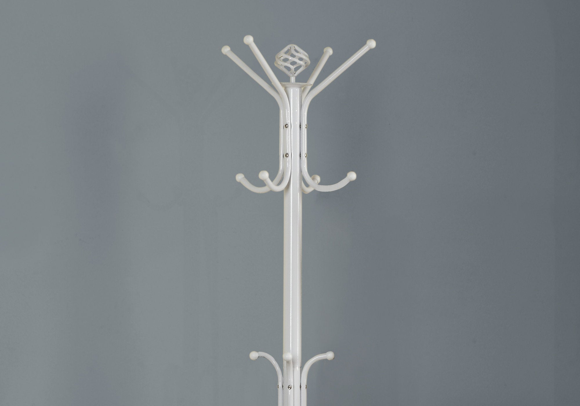 19" x 19" x 70" White  Metal  Coat Rack