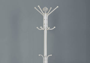 19" x 19" x 70" White  Metal  Coat Rack