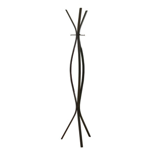 12" x 18" x 72" Cappuccino  Metal  Coat Rack