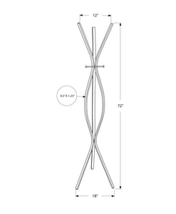 12" x 18" x 72" Black  Metal  Coat Rack