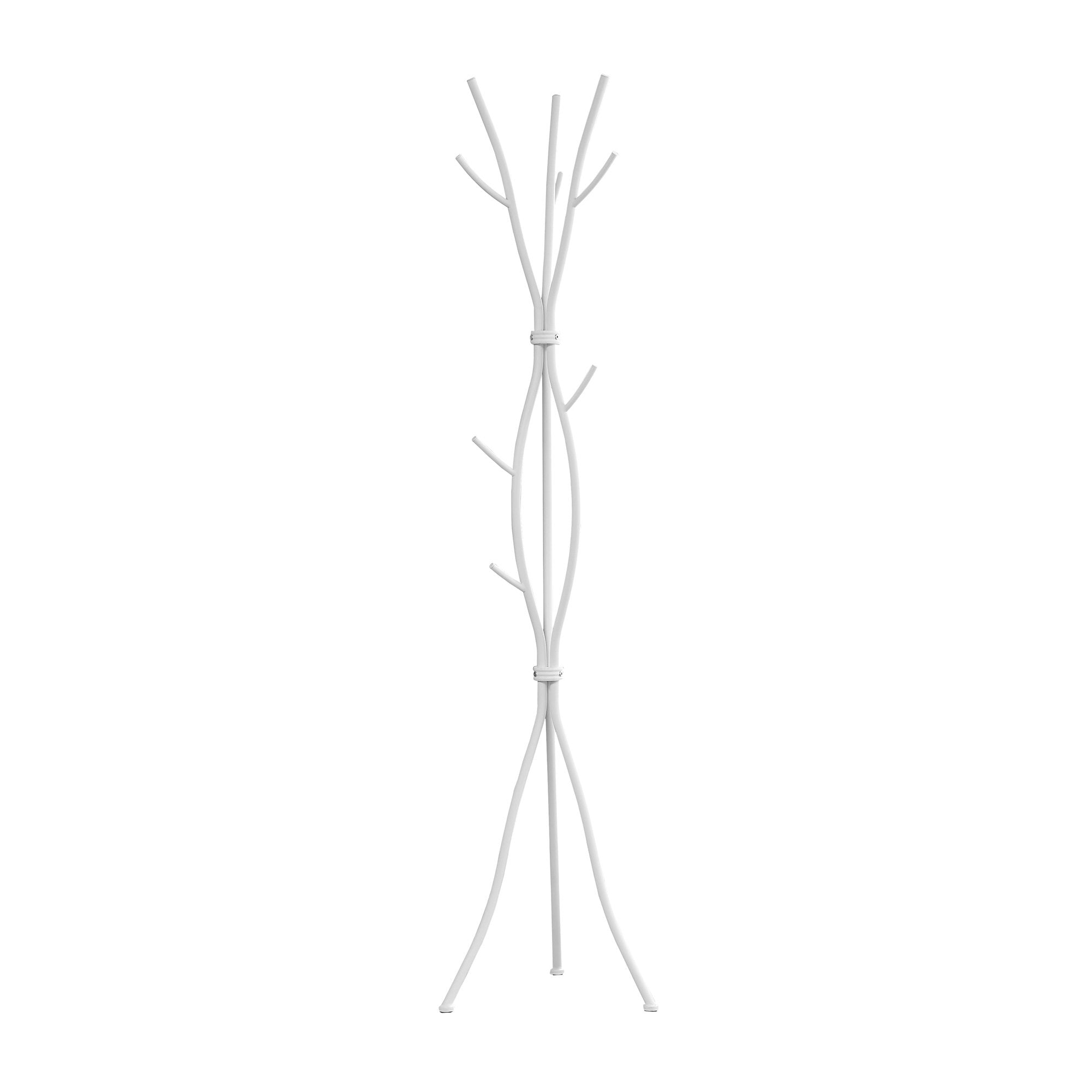 18.5" x 18.5" x 74" White Metal  Coat Rack