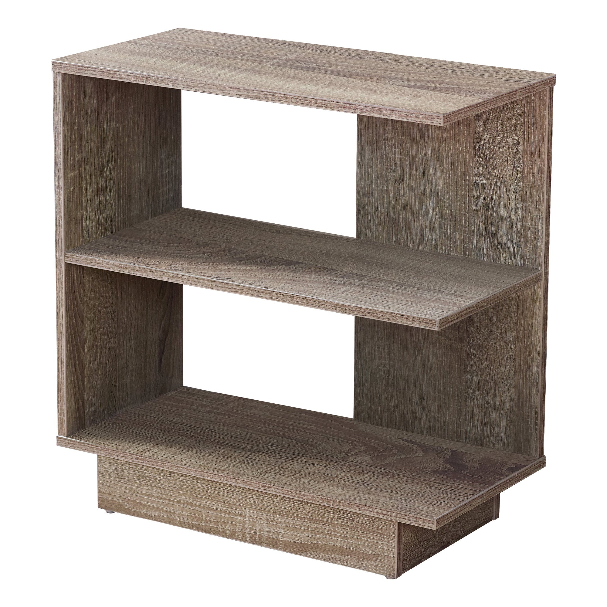 11.5" x 23.5" x 24" Dark Taupe Particle Board Laminate  Accent Table