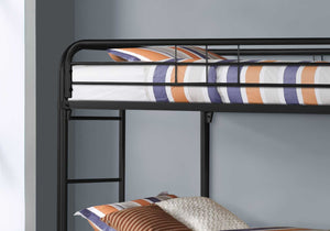 41.75" x 78" x 59.5" Black Metal Bunk Bed Twin Twin Size