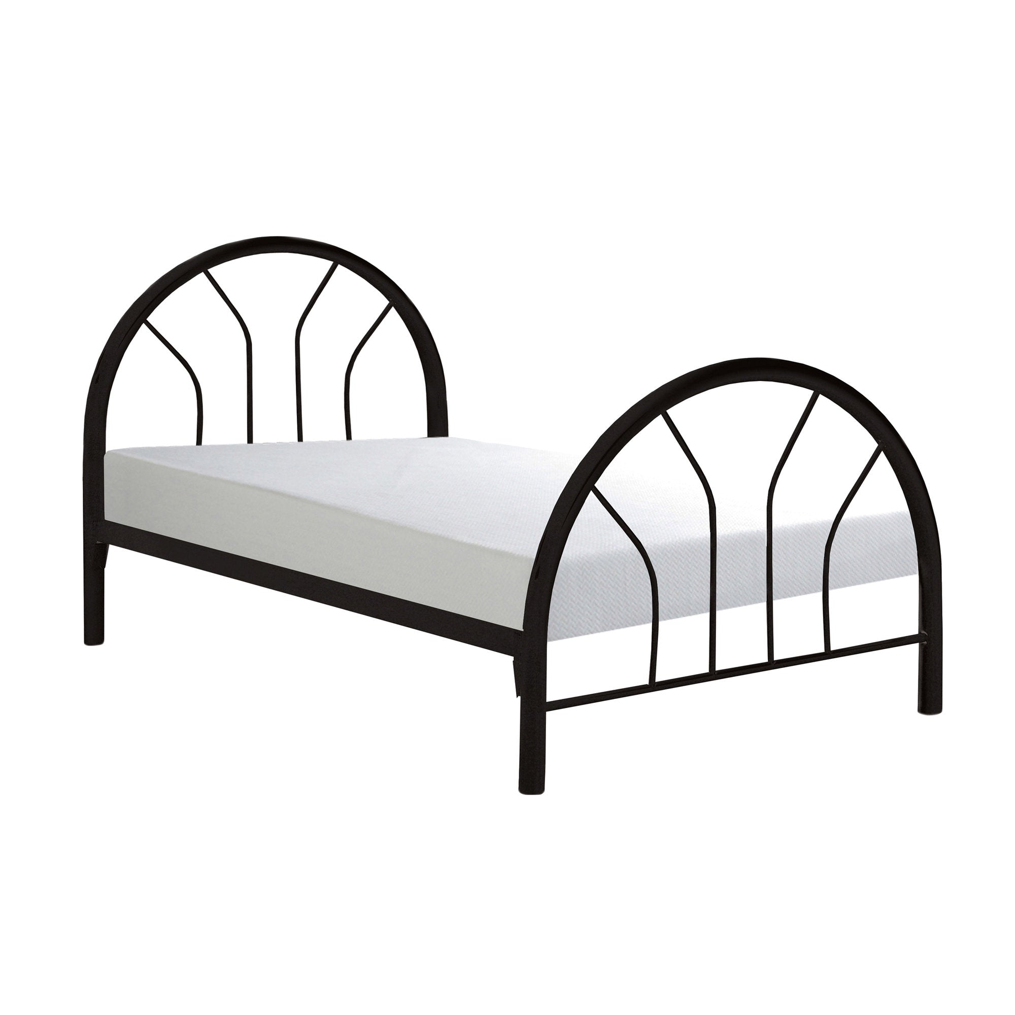 78.75" x 42" x 40" Black Metal Twin Size Bed
