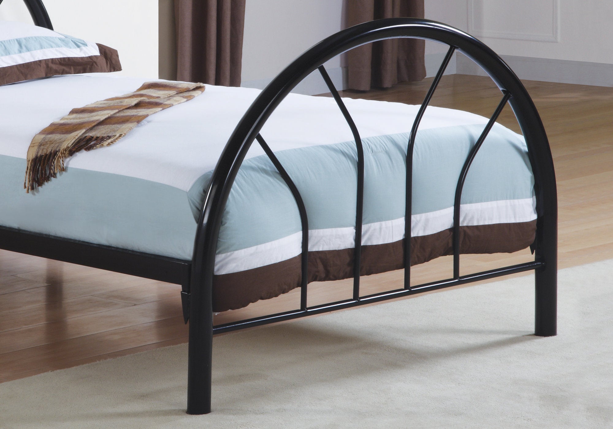 78.75" x 42" x 40" Black Metal Twin Size Bed