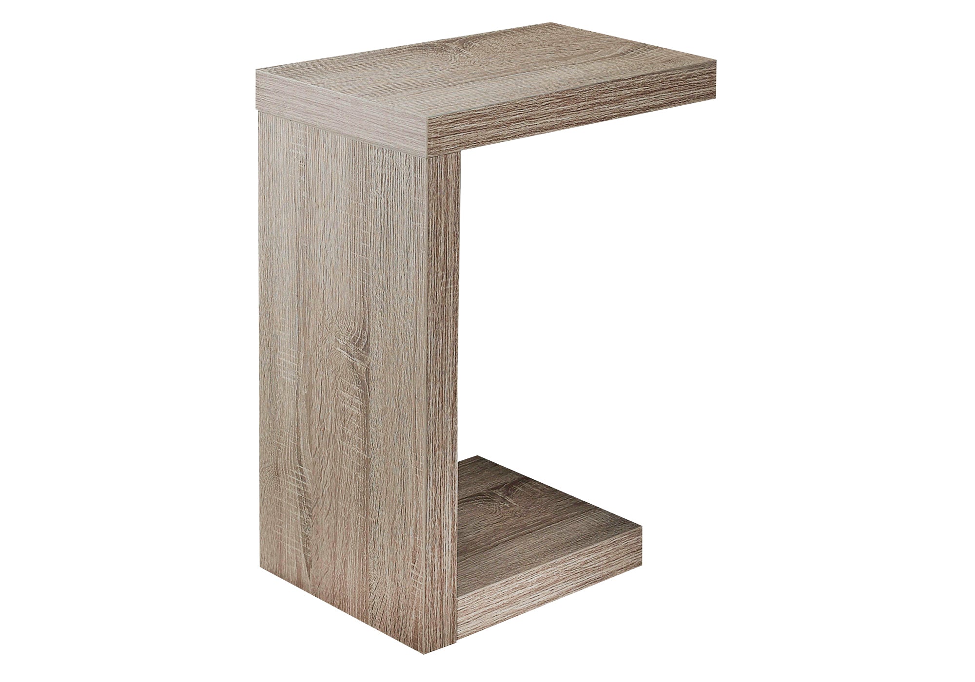 11.5" x 18" x 24" Dark Taupe Hollow Core Particle Board  Accent Table