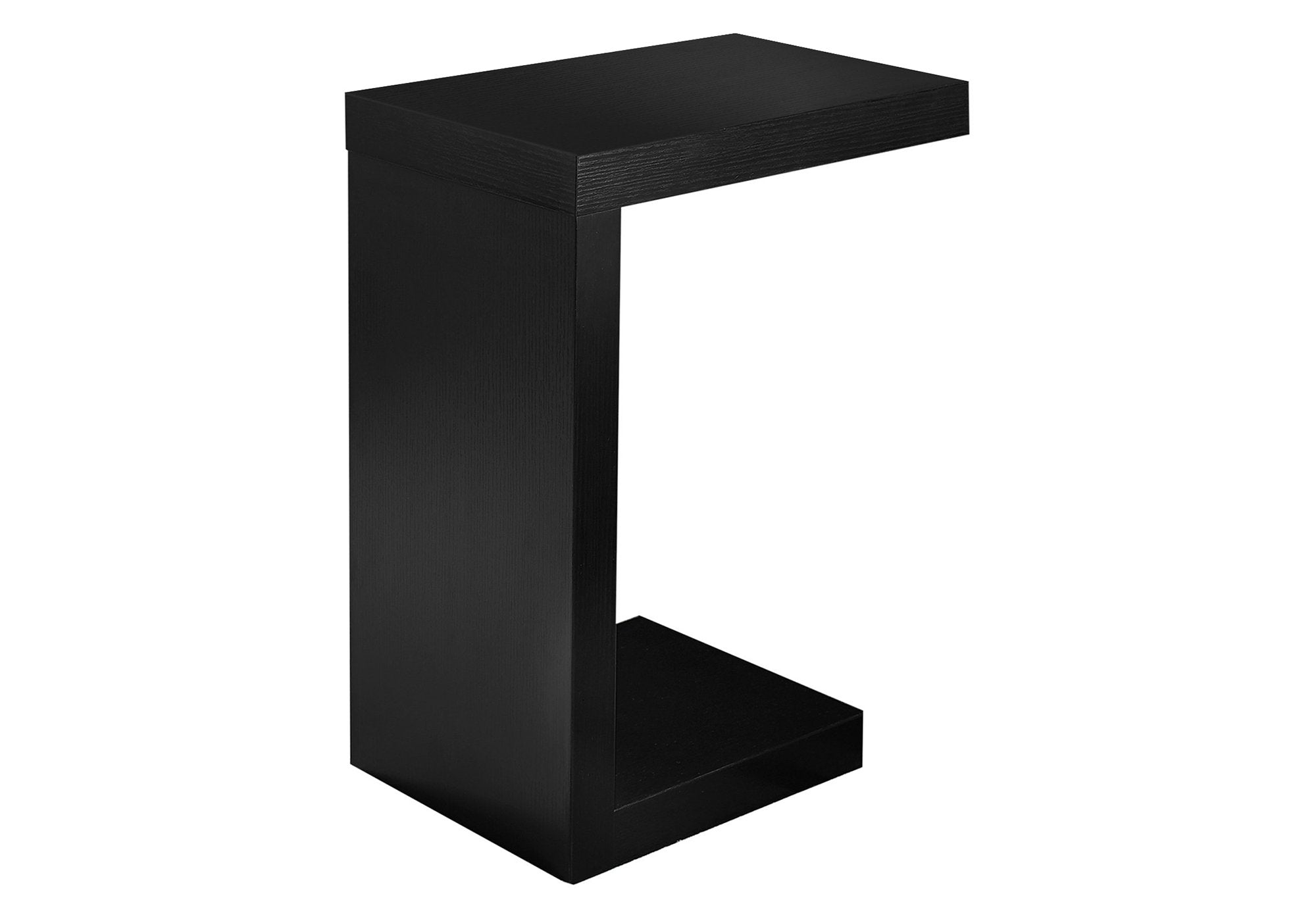 11.5" x 18" x 24" Black Hollow Core Particle Board  Accent Table