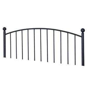 1.5" x 60" x 49.75" Coffee Metal  QueenFull Size Bed Headboard