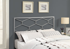 1" x 59.75" x 47" Silver Queen or Full size  Headboard FootBoard