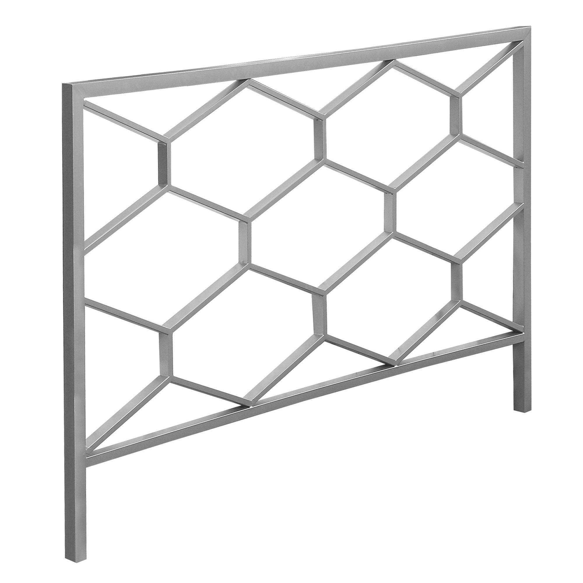 1" x 59.75" x 47" Silver Queen or Full size  Headboard FootBoard