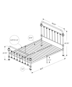Full Size Black Metal Bed Frame Only
