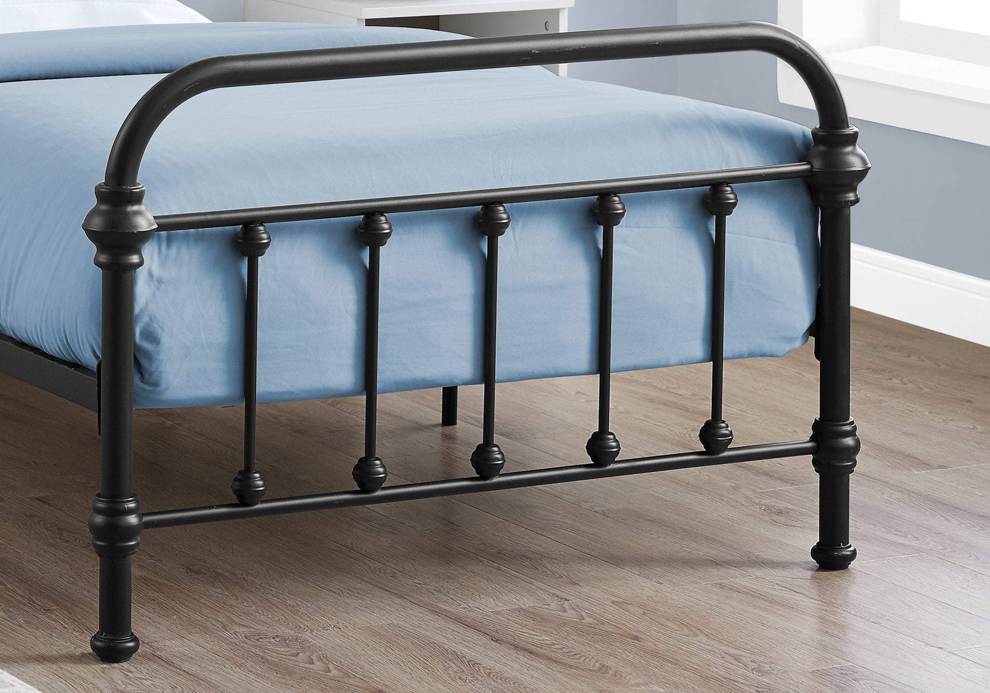 80.5" x 42.5" x 47.75" Black Metal  Twin Size Bed