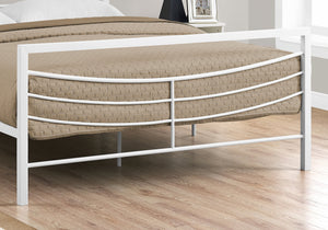 83.25" x 62.75" x 47.75" White Metal  Queen Size Bed