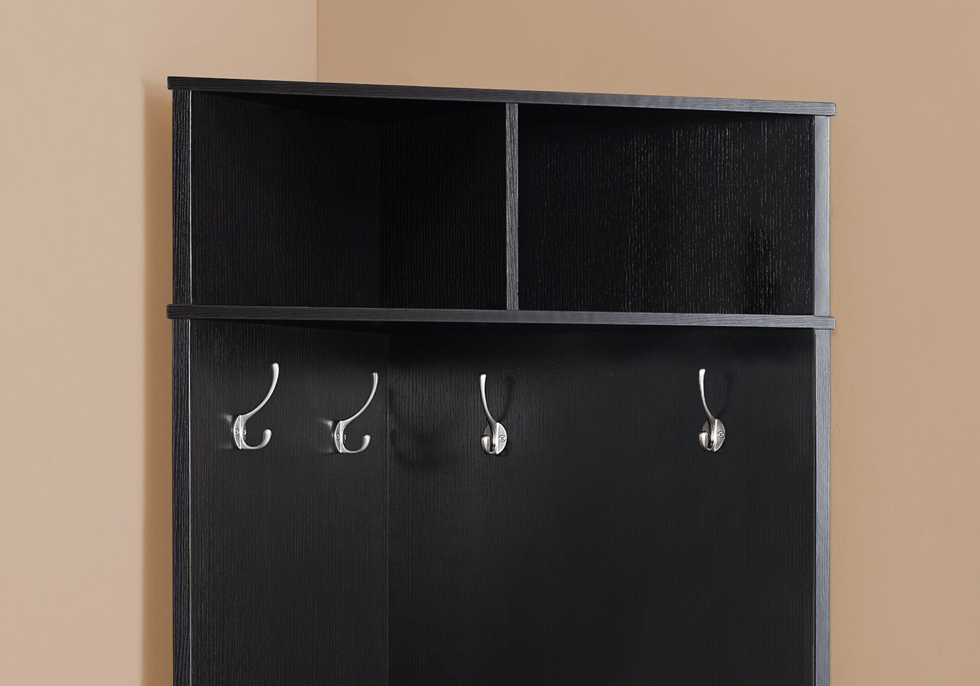 67" Cappucino Corner Unit Laminated Hall Tree