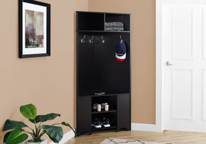 67" Cappucino Corner Unit Laminated Hall Tree