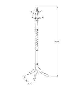 20" x 20" x 71.75" White Solid Wood Coat Rack