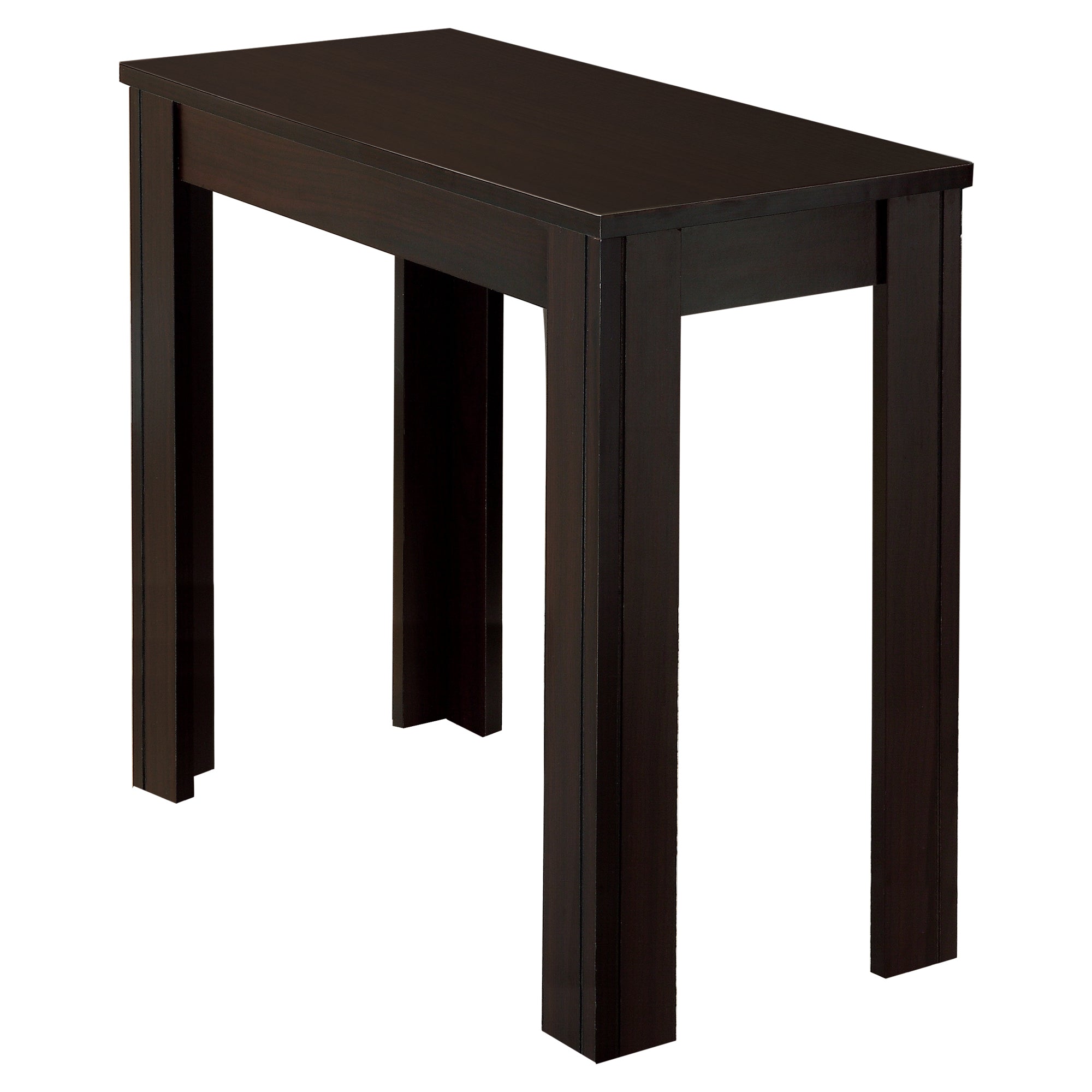 12" x 23.75" x 21.5" Cappuccino Particle Board Laminate Mdf  Accent Table