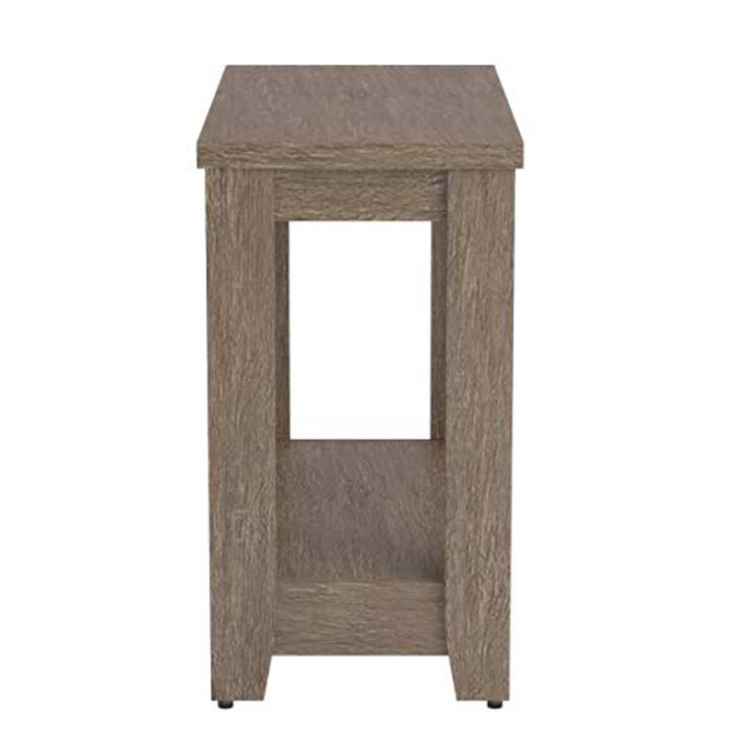 11.75" x 23.75" x 22" Dark Taupe Particle Board Laminate  Accent Table