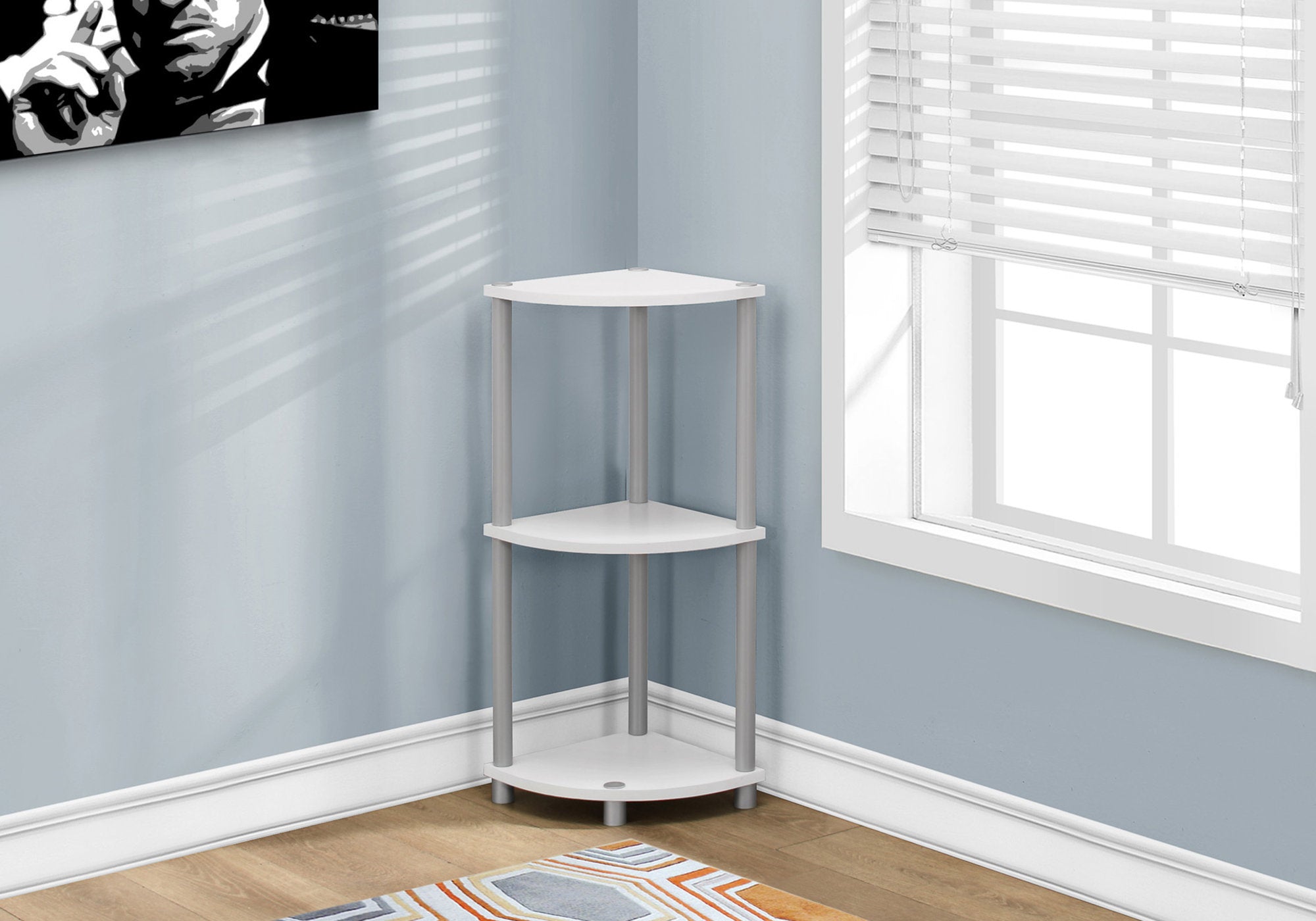 11.5" x 11.5" 30" BlackWhite Particle Board and Laminate  Accent Table