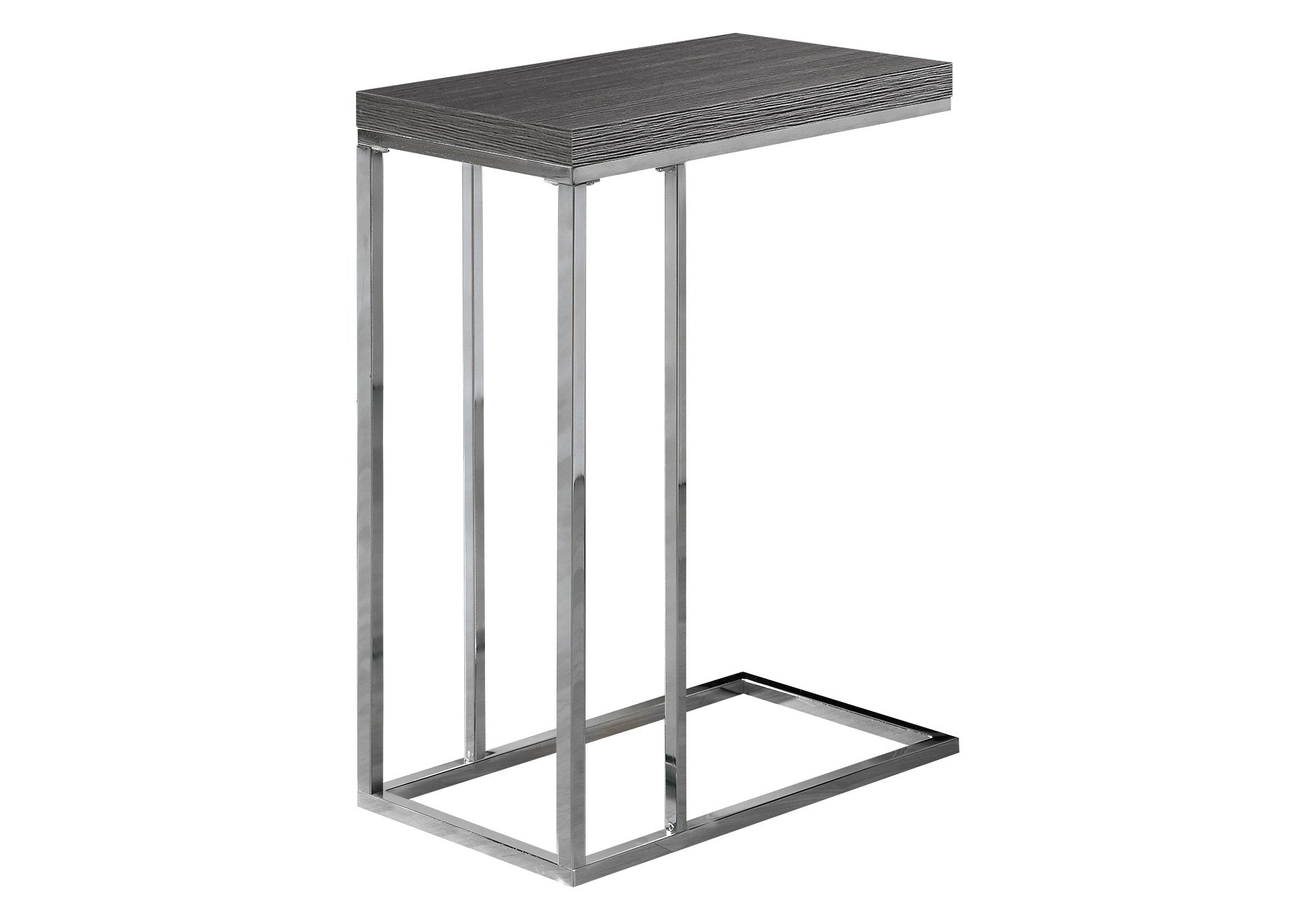 18.25" x 10.25" x 25.25" Grey Particle Board Metal  Accent Table