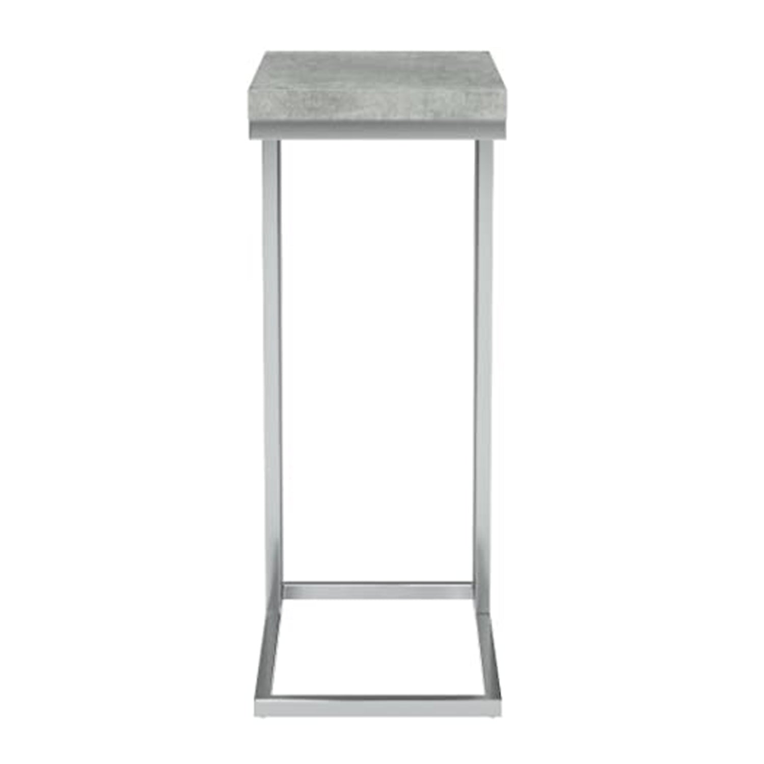18.25" x 10.25" x 25.25" Grey Particle Board Metal  Accent Table