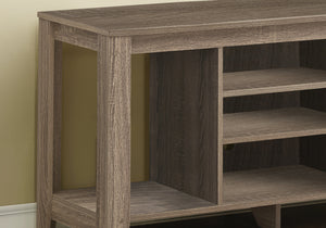 17.25" x 47.75" x 24.25" Dark Taupe Particle Board TV Stand